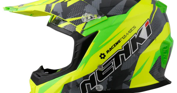 ⭐ Шлем Nenki MX-316, Кросс, Green Yellow Grey (L), купить в